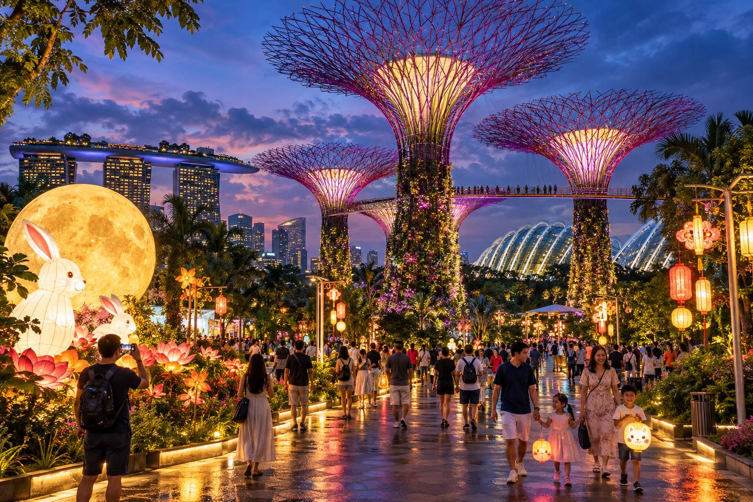Lễ hội Trung Thu 2026 tại Gardens by the Bay mang lại một không gian ánh sáng vô cùng hoành tráng và mãn nhãn